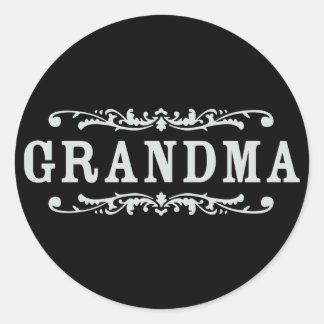 Pegatina Redonda Abuela decorativa