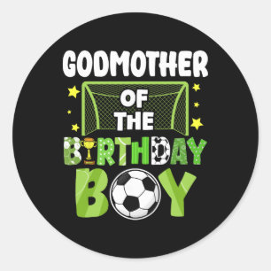 Pegatina Redonda Abuela del Fútbol Cumpleaños Chico Fiesta Familia