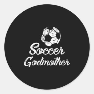 Pegatina Redonda Abuela del Fútbol Regalo Camiseta para Fan del Jug