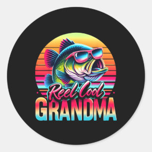 Pegatina Redonda Abuela Genial Regalos del Día de la Madre Divertid
