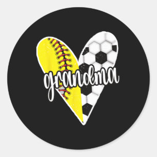 Pegatina Redonda Abuela Ller Orgullosa Jugadora de Fútbol Sala Abue