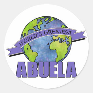 Pegatina Redonda Abuela Más Grande del Mundo