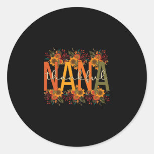 Pegatina Redonda Abuela Nana Abuela De Acción De Gracias Nana Abuel