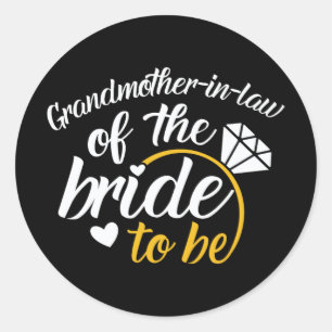 Pegatina Redonda Abuela-suegra del futuro Gran Boda