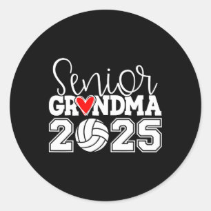 Pegatina Redonda Abuela Superior De Voleibol 2025 Cl De Graduación
