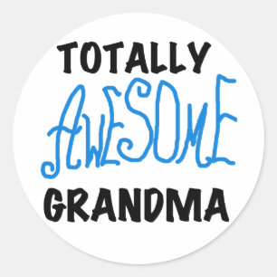 Pegatina Redonda Abuela totalmente asombrosa - camisetas y regalos 