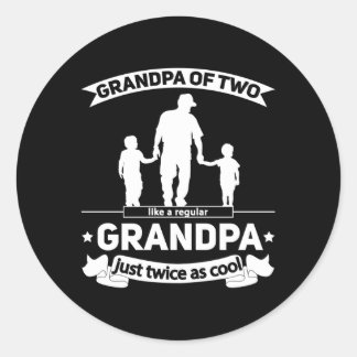 Pegatina Redonda Abuelo De Dos Abuelos Abuelo Al Cual O