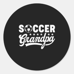 Pegatina Redonda Abuelo de fútbol Humor vintage Papá deportes diver