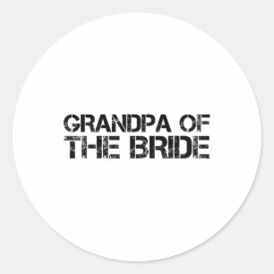 Pegatina Redonda Abuelo De La Novia Boda Graciosa Groom Fiesta Gif