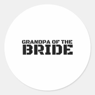 Pegatina Redonda Abuelo De La Novia Boda Graciosa Groom Fiesta Gif