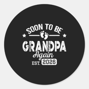 Pegatina Redonda Abuelo De Nuevo Est 2026 Camiseta Divertida 