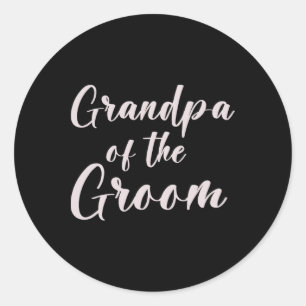 Pegatina Redonda Abuelo Del Equipo Boda De Groom Tee De Groom Gra