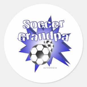 Pegatina Redonda Abuelo Futbol