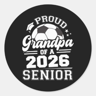 Pegatina Redonda Abuelo Orgulloso De Un Graduado De Fútbol Ll De 20