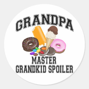 Pegatina Redonda Abuelo Spoiler