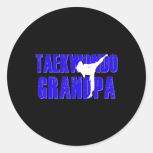 Pegatina Redonda Abuelo taekwondo Papa Shirt Tae Kwon Do Chica Gran