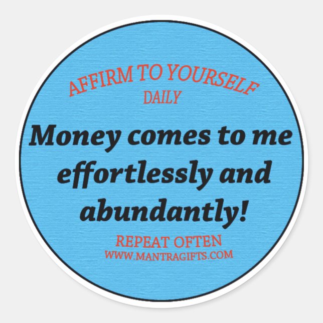 Pegatina Redonda Abundant Sticker (Anverso)