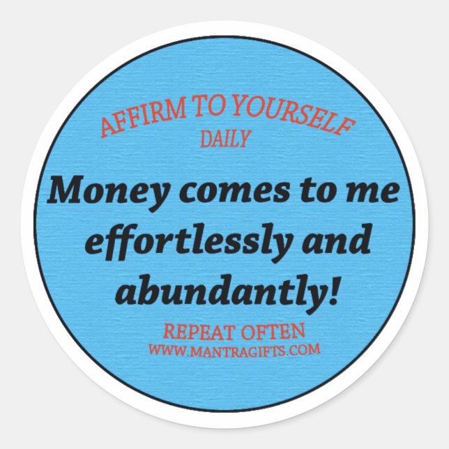 Pegatina Redonda Abundante (Anverso)