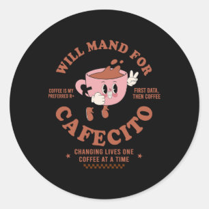 Pegatina Redonda Aby Applied Behaviour Analyst Coffee Will Mand For