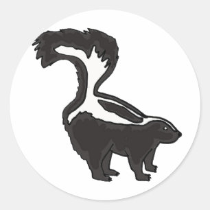 Pegatina Redonda AC- Funny Skunk Pegatinas