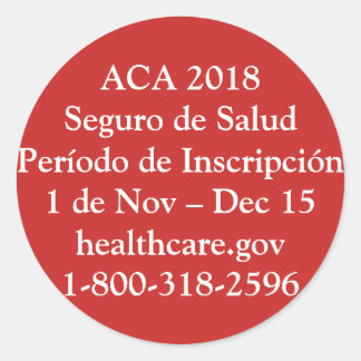 Pegatina Redonda ACA Período de Inscripción - Resistencia Roja