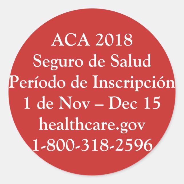 Pegatina Redonda ACA Período de Inscripción - Resistencia Roja (Anverso)