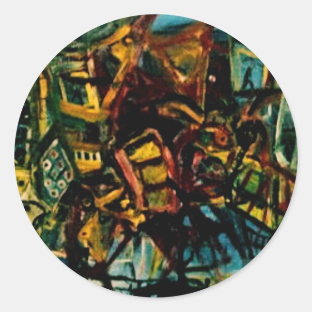 PEGATINA REDONDA ACABAR CON LA PUERTA (Anverso)