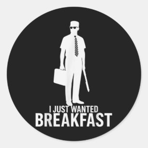 Pegatina Redonda Acabo De Querer Desayuno Gracioso Meme Diseño Gráf