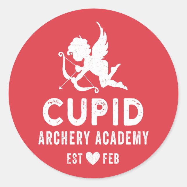 Pegatina Redonda Academia Cupido de Arcos (Anverso)