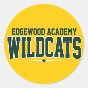 Pegatina Redonda Academia Edgewood; Wildcats