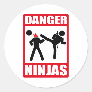 Pegatina Redonda Academia Ninja Okinawa Kill Bill