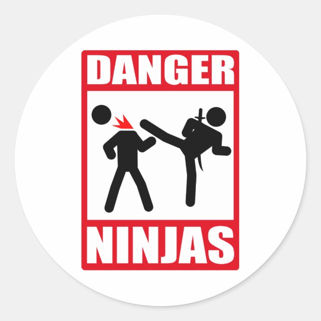 Pegatina Redonda Academia Ninja Okinawa Kill Bill (Anverso)