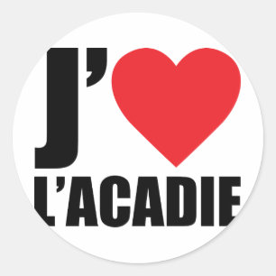 Pegatina Redonda Acadie de J'aimeL