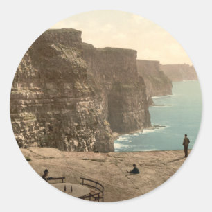 Pegatina Redonda Acantilados en Moher, County Clare