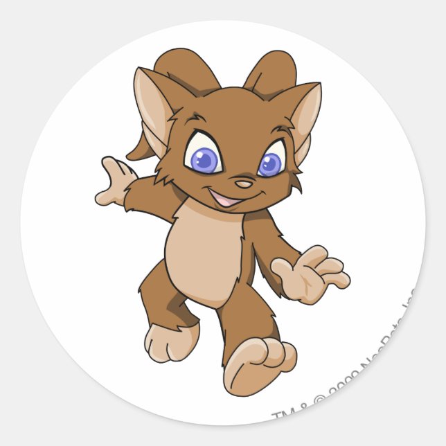 Pegatina Redonda Acara Brown (Anverso)