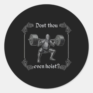 Pegatina Redonda ¿Acaso Levantas Funny Gym Meme