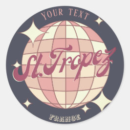 Pegatina Redonda Accesorio de decoración de vacaciones de Saint st 