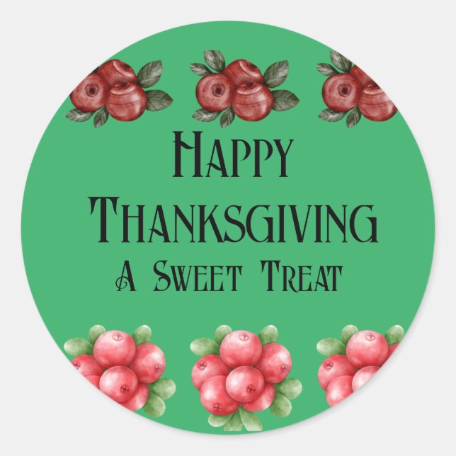 Pegatina Redonda Acción de Gracias Temática de Caída (Anverso)