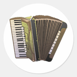 Pegatina Redonda Accordian