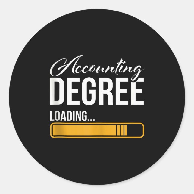 Pegatina Redonda Accounting Degree Loading Tax Consultant Accountan (Anverso)