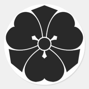 Pegatina Redonda Acedera de madera con espadas