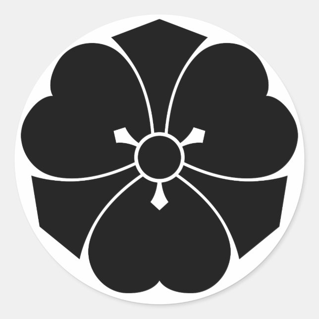 Pegatina Redonda Acedera de madera con espadas (Anverso)