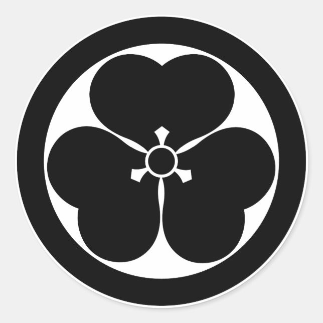 Pegatina Redonda Acedera de madera en círculo (Anverso)