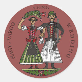 Pegatina Redonda Aceite de Hun Couple Chili