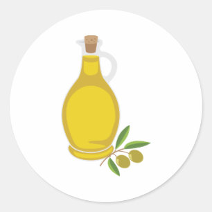 Pegatina Redonda Aceite de oliva