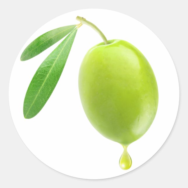 Pegatina Redonda Aceite de oliva (Anverso)
