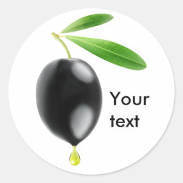Pegatina Redonda Aceite de oliva