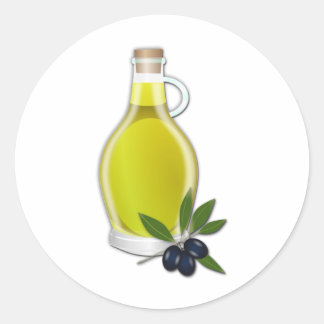 Pegatina Redonda Aceite de oliva