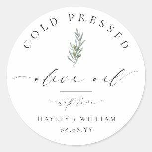 Pegatina Redonda Aceite de Oliva Ellesmere