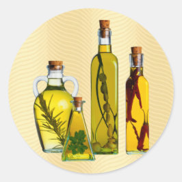 Pegatina Redonda Aceites de cocina